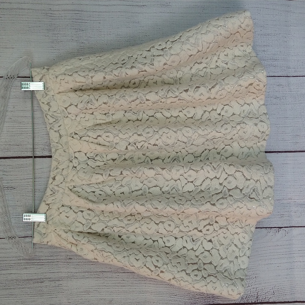 Elizabeth and James Patricia jacquard lace pleated skirt size medium